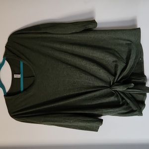 PerSeption Concept L Olive Green Top